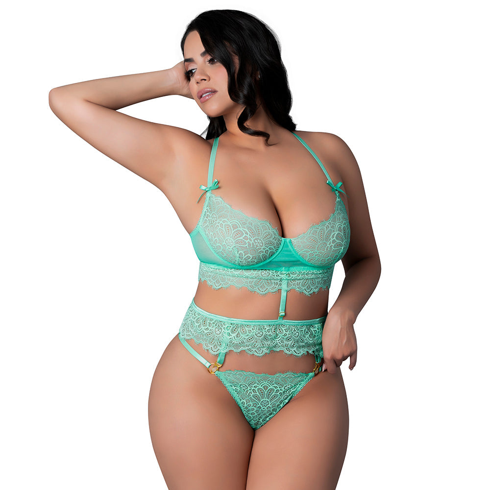 Caribbean Crush Demi Longline Bra and Panty Set